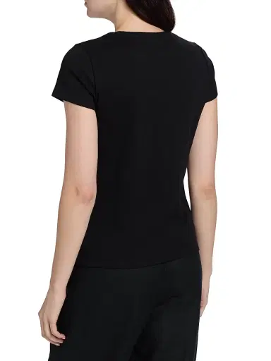 Majestic Filatures Women's Interlock Cotton Short-Sleeve T-Shirt - Noir | Thumbnail 5 Majestic Filatures Women's Interlock Cotton Short-Sleeve T-Shirt - Noir | Thumbnail 5