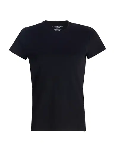 Majestic Filatures Women's Interlock Cotton Short-Sleeve T-Shirt - Noir | Thumbnail 1 Majestic Filatures Women's Interlock Cotton Short-Sleeve T-Shirt - Noir | Thumbnail 1