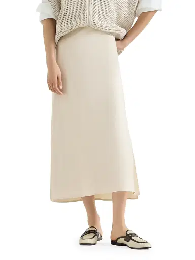 Brunello Cucinelli Women's Satin Cady Fluid Pencil Skirt - Silk | Thumbnail 2 Brunello Cucinelli Women's Satin Cady Fluid Pencil Skirt - Silk | Thumbnail 2