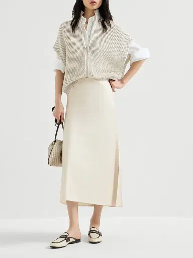 Brunello Cucinelli Women's Satin Cady Fluid Pencil Skirt - Silk | Thumbnail 6 Brunello Cucinelli Women's Satin Cady Fluid Pencil Skirt - Silk | Thumbnail 6