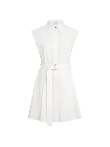 Brunello Cucinelli Women's Techno Cotton Texture Twill Belted Mini Shirt Dress with Monili - Panama - Size XXXL | Thumbnail 1 Brunello Cucinelli Women's Techno Cotton Texture Twill Belted Mini Shirt Dress with Monili - Panama - Size XXXL | Thumbnail 1