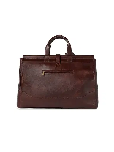 Brunello Cucinelli Men's Calfskin Bag - Burgundy | Thumbnail 3 Brunello Cucinelli Men's Calfskin Bag - Burgundy | Thumbnail 3