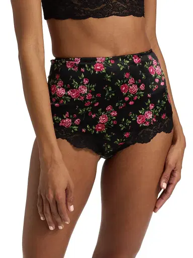 Dolce & Gabbana Women's Guaina Rose High-Rise Tap Panties - Mazzolini Rose - Size XL | Thumbnail 3 Dolce & Gabbana Women's Guaina Rose High-Rise Tap Panties - Mazzolini Rose - Size XL | Thumbnail 3