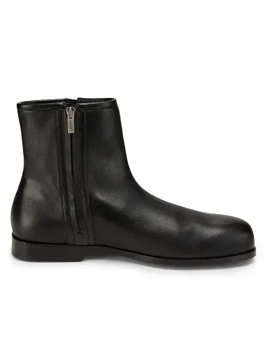 Loewe Men's Zip Leather Booties - Black | Thumbnail 7 Loewe Men's Zip Leather Booties - Black | Thumbnail 7