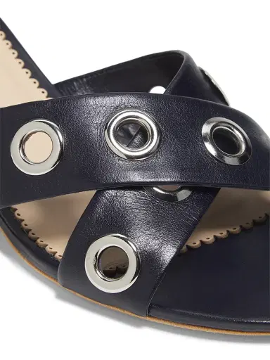 Cinq à Sept Women's Maya Crisscross Grommet Leather Sandals - Navy - Size 8 | Thumbnail 5 Cinq à Sept Women's Maya Crisscross Grommet Leather Sandals - Navy - Size 8 | Thumbnail 5