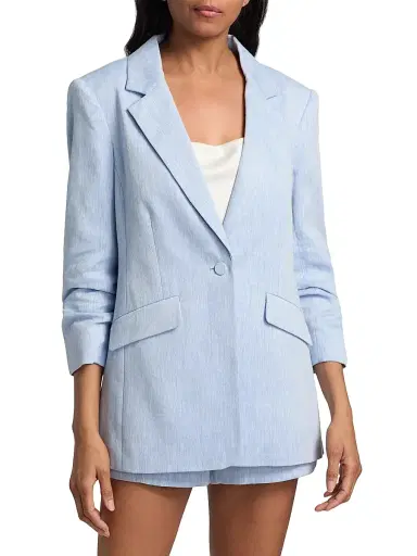 Cinq à Sept Women's Kylie Linen Suiting Single-Breasted Blazer | Thumbnail 3 Cinq à Sept Women's Kylie Linen Suiting Single-Breasted Blazer | Thumbnail 3