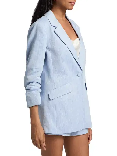 Cinq à Sept Women's Kylie Linen Suiting Single-Breasted Blazer | Thumbnail 4 Cinq à Sept Women's Kylie Linen Suiting Single-Breasted Blazer | Thumbnail 4