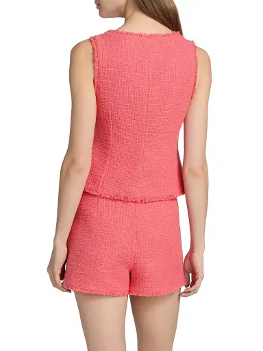 Cinq à Sept Women's Camen Bouclé-Tweed Cotton Vest | Thumbnail 5 Cinq à Sept Women's Camen Bouclé-Tweed Cotton Vest | Thumbnail 5