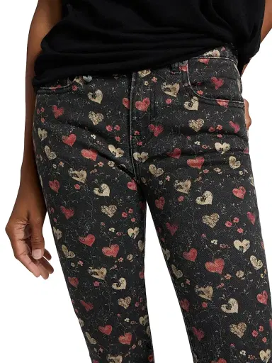 R13 Women's Kick Fit Printed Straight Jeans | Thumbnail 6 R13 Women's Kick Fit Printed Straight Jeans | Thumbnail 6