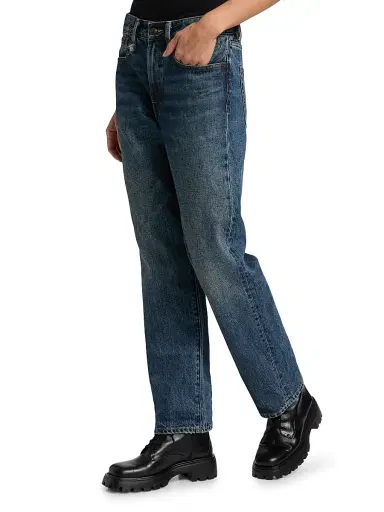 R13 Women's Whiskered Cotton Jeans - Renegade Blue - Size 26 | Thumbnail 4 R13 Women's Whiskered Cotton Jeans - Renegade Blue - Size 26 | Thumbnail 4