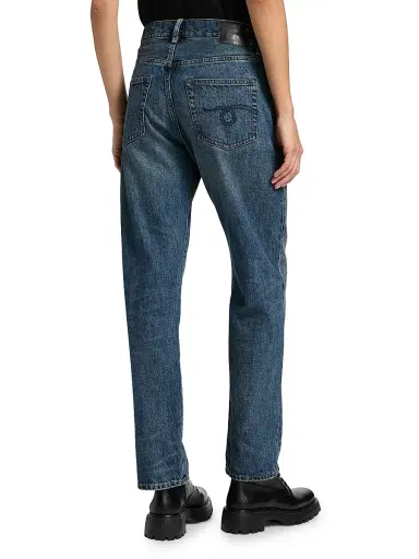 R13 Women's Whiskered Cotton Jeans - Renegade Blue - Size 26 | Thumbnail 5 R13 Women's Whiskered Cotton Jeans - Renegade Blue - Size 26 | Thumbnail 5