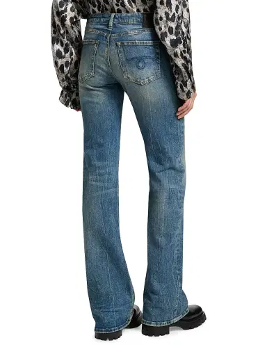 R13 Women's Boy Whiskered Low-Rise Flared Jeans - Kelly Stretch - Size 31 | Thumbnail 5 R13 Women's Boy Whiskered Low-Rise Flared Jeans - Kelly Stretch - Size 31 | Thumbnail 5