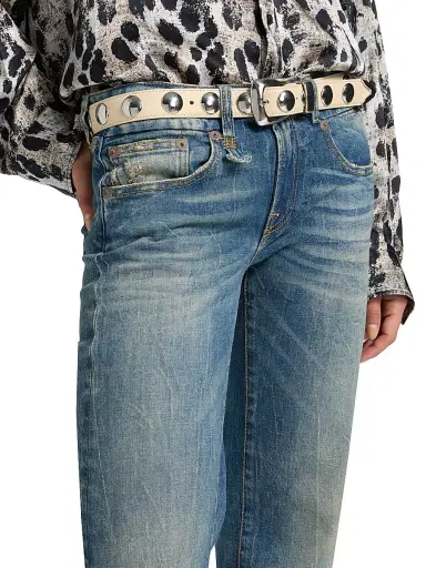 R13 Women's Boy Whiskered Low-Rise Flared Jeans - Kelly Stretch - Size 31 | Thumbnail 6 R13 Women's Boy Whiskered Low-Rise Flared Jeans - Kelly Stretch - Size 31 | Thumbnail 6