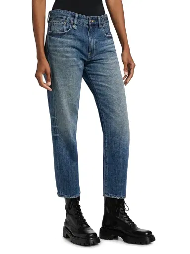 R13 Women's Romeo Whiskered Cropped Jeans | Thumbnail 4 R13 Women's Romeo Whiskered Cropped Jeans | Thumbnail 4