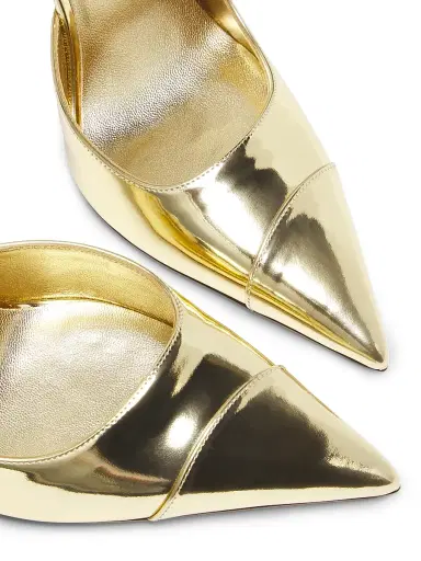 Jimmy Choo Women's Brigitte 100MM Metallic Leather Pumps - Gold | Thumbnail 5 Jimmy Choo Women's Brigitte 100MM Metallic Leather Pumps - Gold | Thumbnail 5
