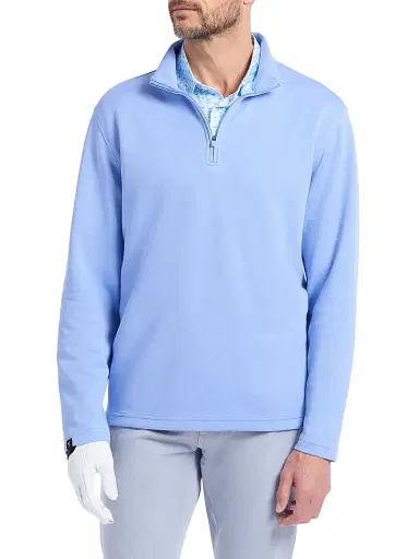 Robert Graham Men's Troland Quarter-Zip Pullover - Cornflower Blue | Thumbnail 3 Robert Graham Men's Troland Quarter-Zip Pullover - Cornflower Blue | Thumbnail 3
