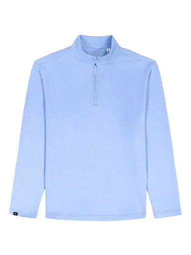 Robert Graham Men's Troland Quarter-Zip Pullover - Cornflower Blue | Thumbnail 1 Robert Graham Men's Troland Quarter-Zip Pullover - Cornflower Blue | Thumbnail 1