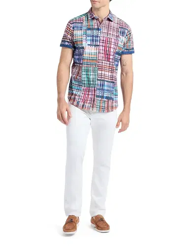 Robert Graham Men's Murdoch Plaid Cotton Short-Sleeve Shirt | Thumbnail 2 Robert Graham Men's Murdoch Plaid Cotton Short-Sleeve Shirt | Thumbnail 2
