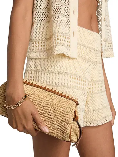 Milly Women's Crochet Knit Shorts - Gold Multi | Thumbnail 6 Milly Women's Crochet Knit Shorts - Gold Multi | Thumbnail 6