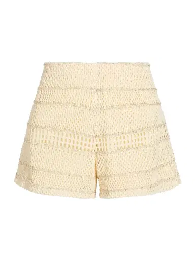 Milly Women's Crochet Knit Shorts - Gold Multi | Thumbnail 1 Milly Women's Crochet Knit Shorts - Gold Multi | Thumbnail 1