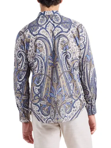 Robert Graham Men's The Lansky Look Paisley Metallic Shirt | Thumbnail 5 Robert Graham Men's The Lansky Look Paisley Metallic Shirt | Thumbnail 5