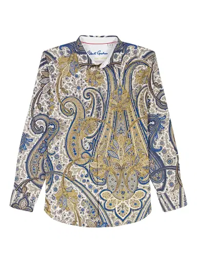 Robert Graham Men's The Lansky Look Paisley Metallic Shirt | Thumbnail 1 Robert Graham Men's The Lansky Look Paisley Metallic Shirt | Thumbnail 1