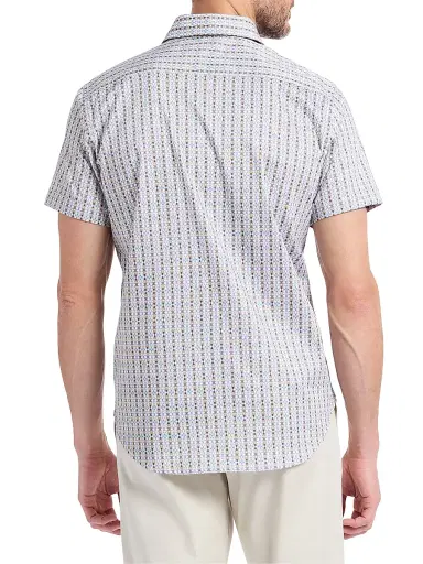 Robert Graham Men's Abbotswell Geometric Stretch-Cotton Short-Sleeve Shirt | Thumbnail 5 Robert Graham Men's Abbotswell Geometric Stretch-Cotton Short-Sleeve Shirt | Thumbnail 5