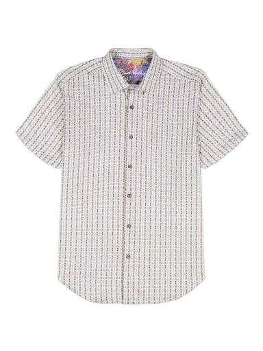 Robert Graham Men's Abbotswell Geometric Stretch-Cotton Short-Sleeve Shirt | Thumbnail 1 Robert Graham Men's Abbotswell Geometric Stretch-Cotton Short-Sleeve Shirt | Thumbnail 1