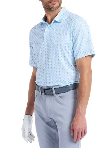 Robert Graham Men's Links & Drinks Knit Polo Shirt - Light Blue | Thumbnail 4 Robert Graham Men's Links & Drinks Knit Polo Shirt - Light Blue | Thumbnail 4