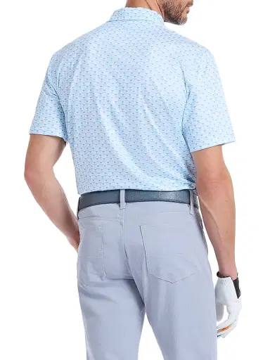 Robert Graham Men's Links & Drinks Knit Polo Shirt - Light Blue | Thumbnail 5 Robert Graham Men's Links & Drinks Knit Polo Shirt - Light Blue | Thumbnail 5