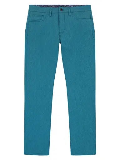 Robert Graham Men's Grady Five-Pocket Woven Pants - Dark Teal - Size 40 | Thumbnail 1 Robert Graham Men's Grady Five-Pocket Woven Pants - Dark Teal - Size 40 | Thumbnail 1