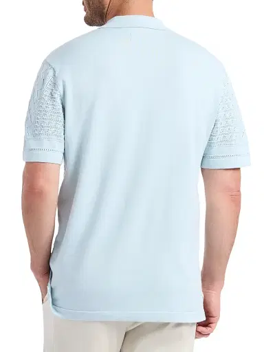 Robert Graham Men's Delmar Open-Weave Short-Sleeve Cotton Sweater | Thumbnail 5 Robert Graham Men's Delmar Open-Weave Short-Sleeve Cotton Sweater | Thumbnail 5