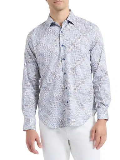 Robert Graham Men's Shillibeer Grid Print Shirt | Thumbnail 3 Robert Graham Men's Shillibeer Grid Print Shirt | Thumbnail 3