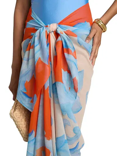 Milly Women's Canopee Graphic Sarong - Orange Multi | Thumbnail 5 Milly Women's Canopee Graphic Sarong - Orange Multi | Thumbnail 5