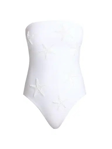Milly Women's Starfish Sequined One-Piece Swimsuit - White | Thumbnail 1 Milly Women's Starfish Sequined One-Piece Swimsuit - White | Thumbnail 1