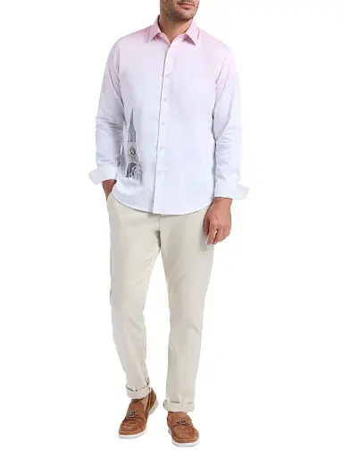 Robert Graham Men's Legacy Reserve Wine Dégradé Shirt - Pink | Thumbnail 2 Robert Graham Men's Legacy Reserve Wine Dégradé Shirt - Pink | Thumbnail 2