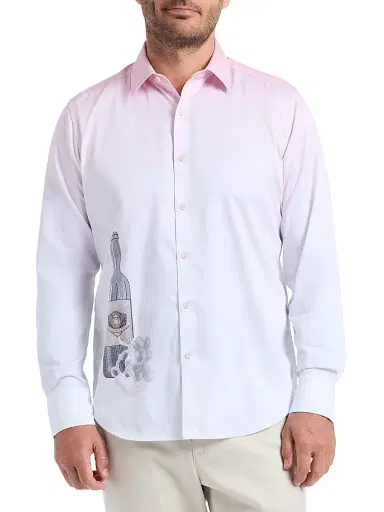 Robert Graham Men's Legacy Reserve Wine Dégradé Shirt - Pink | Thumbnail 3 Robert Graham Men's Legacy Reserve Wine Dégradé Shirt - Pink | Thumbnail 3