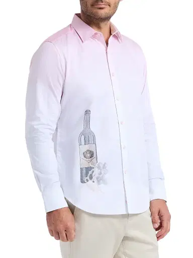 Robert Graham Men's Legacy Reserve Wine Dégradé Shirt - Pink | Thumbnail 4 Robert Graham Men's Legacy Reserve Wine Dégradé Shirt - Pink | Thumbnail 4