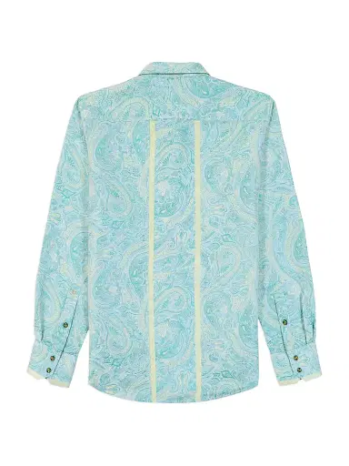 Robert Graham Men's The Viscount Paisley Button-Front Shirt - Teal | Thumbnail 3 Robert Graham Men's The Viscount Paisley Button-Front Shirt - Teal | Thumbnail 3