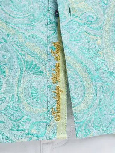 Robert Graham Men's The Viscount Paisley Button-Front Shirt - Teal | Thumbnail 8 Robert Graham Men's The Viscount Paisley Button-Front Shirt - Teal | Thumbnail 8