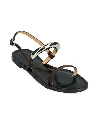AMANU Women's Ghana Leather Sandals - Chocolate | Thumbnail 2 AMANU Women's Ghana Leather Sandals - Chocolate | Thumbnail 2