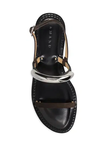 AMANU Women's Ghana Leather Sandals - Chocolate | Thumbnail 3 AMANU Women's Ghana Leather Sandals - Chocolate | Thumbnail 3
