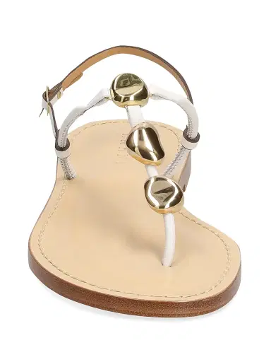 AMANU Women's The Nairobi Beaded Leather Sandals - White | Thumbnail 4 AMANU Women's The Nairobi Beaded Leather Sandals - White | Thumbnail 4