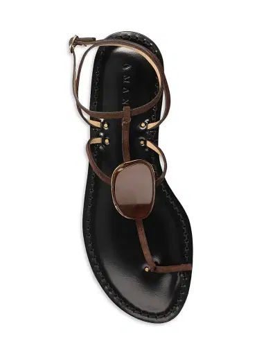 AMANU Women's The Cairo Leather Sandals - Chocolate | Thumbnail 3 AMANU Women's The Cairo Leather Sandals - Chocolate | Thumbnail 3