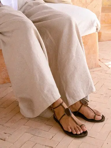 AMANU Women's The Cairo Leather Sandals - Chocolate | Thumbnail 5 AMANU Women's The Cairo Leather Sandals - Chocolate | Thumbnail 5