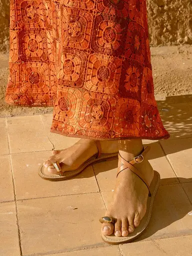 AMANU Women's The Kigali Leather Sandals - Cognac | Thumbnail 5 AMANU Women's The Kigali Leather Sandals - Cognac | Thumbnail 5