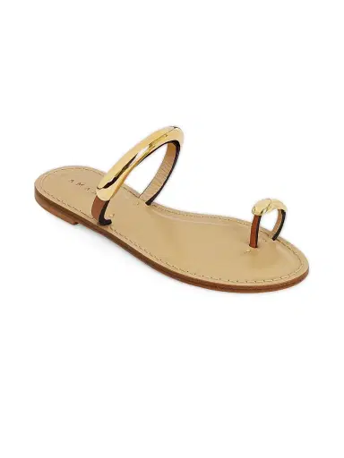 AMANU Women's 25 The Samburu Metallic Loop Leather Sandals - Cognac | Thumbnail 2 AMANU Women's 25 The Samburu Metallic Loop Leather Sandals - Cognac | Thumbnail 2