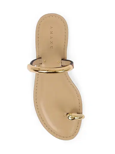AMANU Women's 25 The Samburu Metallic Loop Leather Sandals - Cognac | Thumbnail 3 AMANU Women's 25 The Samburu Metallic Loop Leather Sandals - Cognac | Thumbnail 3