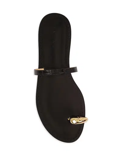 AMANU Women's 21 The Kibera Toe-Ring Leather Sandals - Black | Thumbnail 3 AMANU Women's 21 The Kibera Toe-Ring Leather Sandals - Black | Thumbnail 3