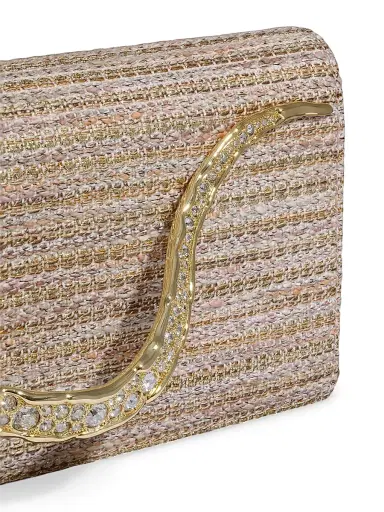 Alexis Bittar Women's Crystal Curve Tweed Clutch - Sunset Blush | Thumbnail 7 Alexis Bittar Women's Crystal Curve Tweed Clutch - Sunset Blush | Thumbnail 7
